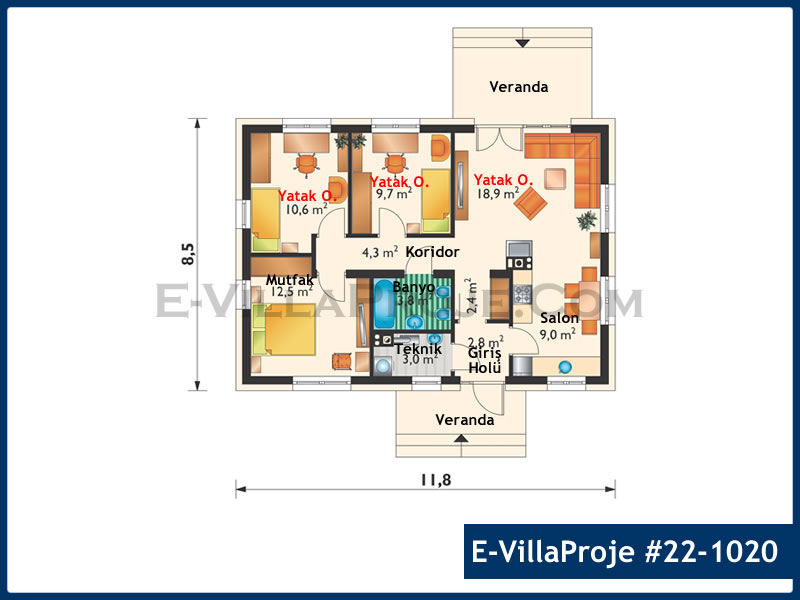 Model 22-1020 — 100 m², 1 Kat thumbnail 2