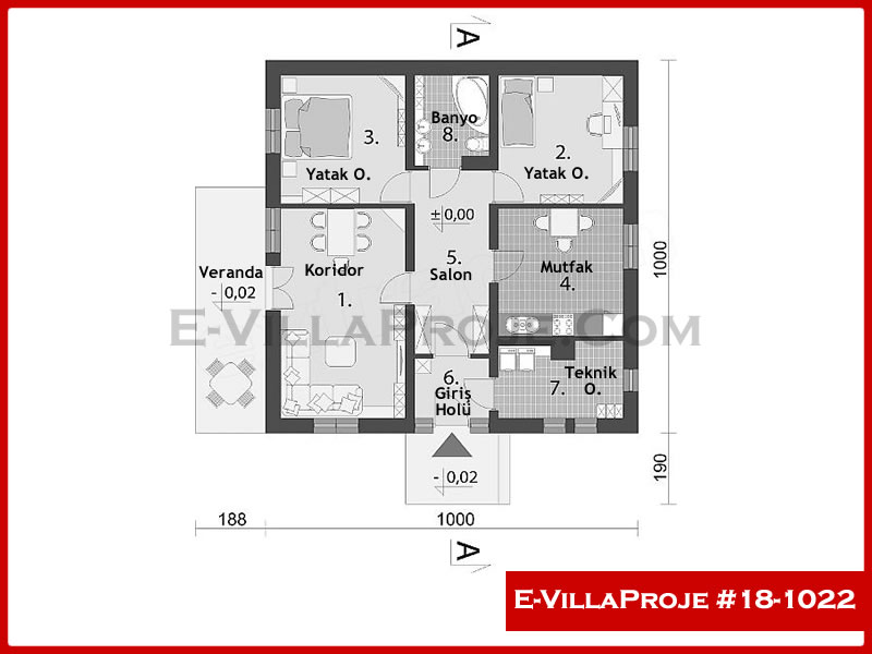 Model 18-1022 — 100 m², 1 Kat thumbnail 2