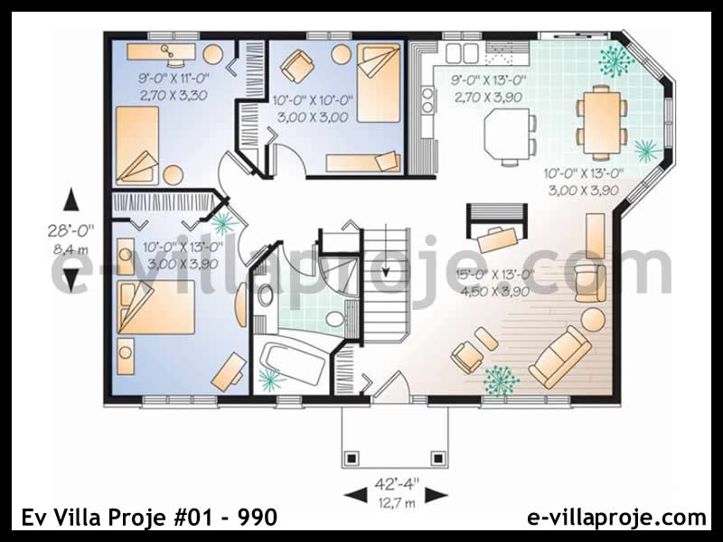 Model 01-990 — 102 m², 1 storey thumbnail 2