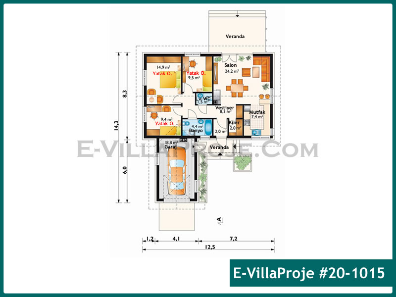 Model 20-1015 — 104 m², 1 Kat thumbnail 2