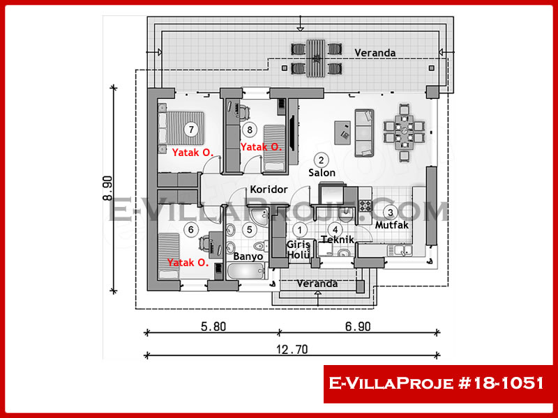 Model 18-1051 — 106 m², 1 Kat thumbnail 2