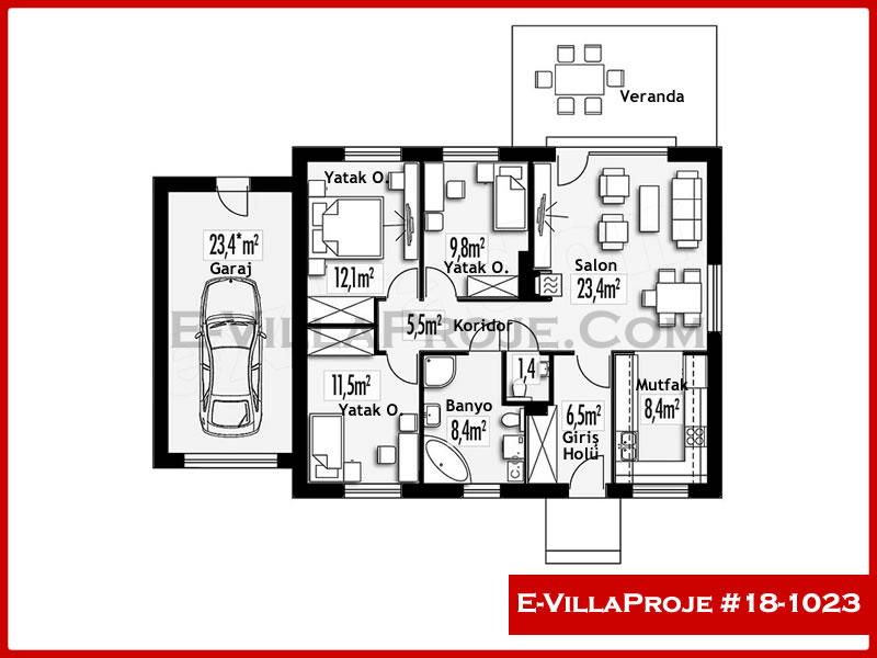 Model 18-1023 — 106 m², 1 Kat thumbnail 2