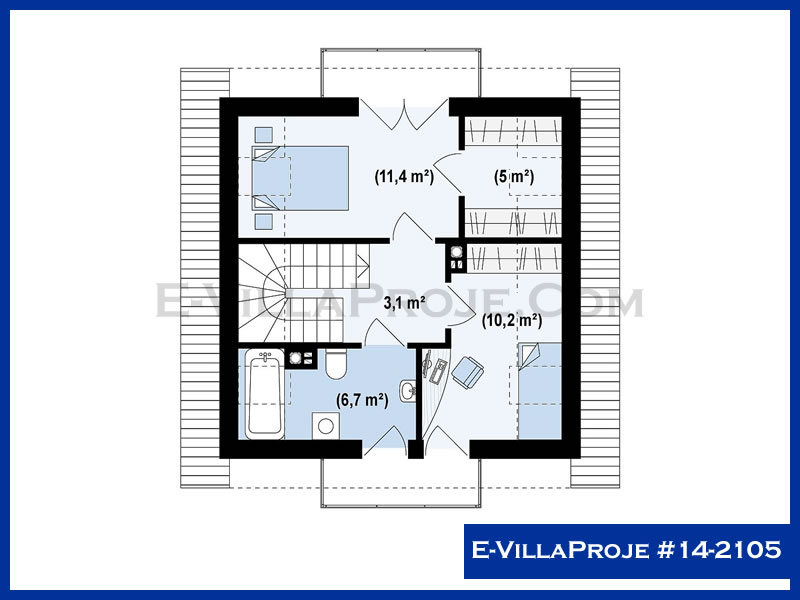 Model 14-2105 — 110 m², 2 Kat thumbnail 3