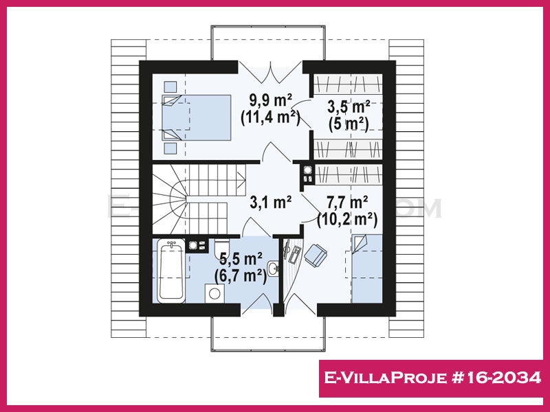 Model 16-2034 — 111 m², 2 storeys thumbnail 3