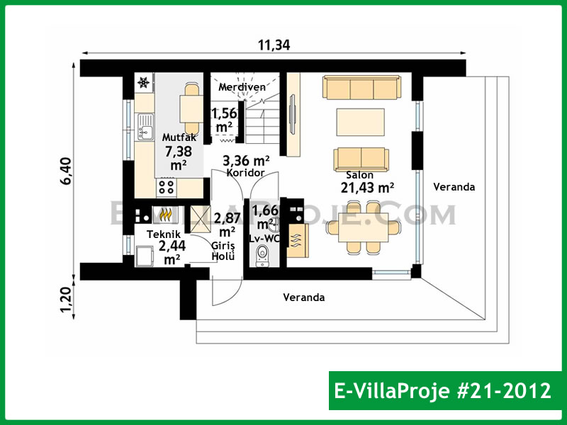Model 21-2012 — 112 m², 2 Kat thumbnail 2