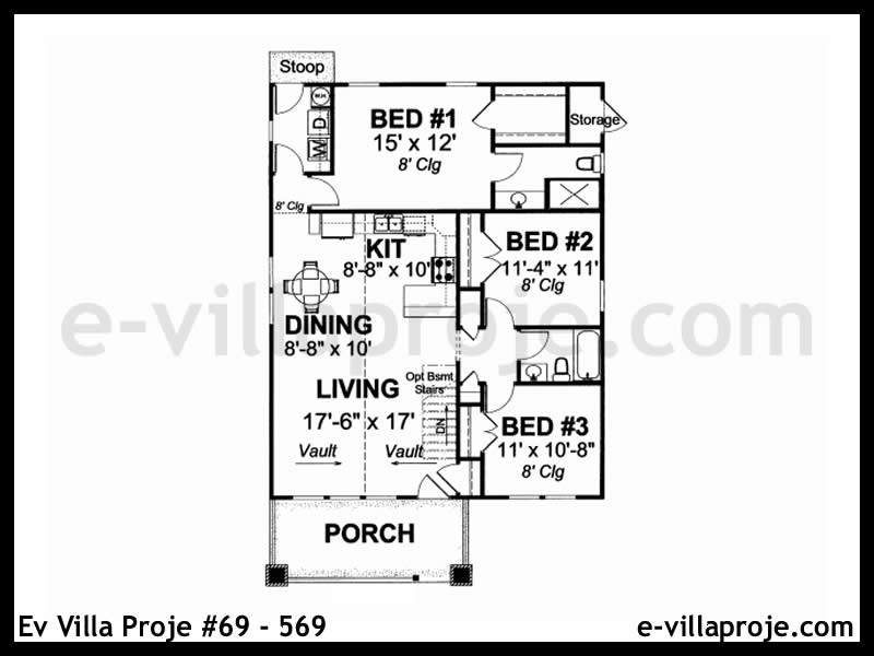 Modell 69-569 — 114 m², 1 Geschoss thumbnail 2