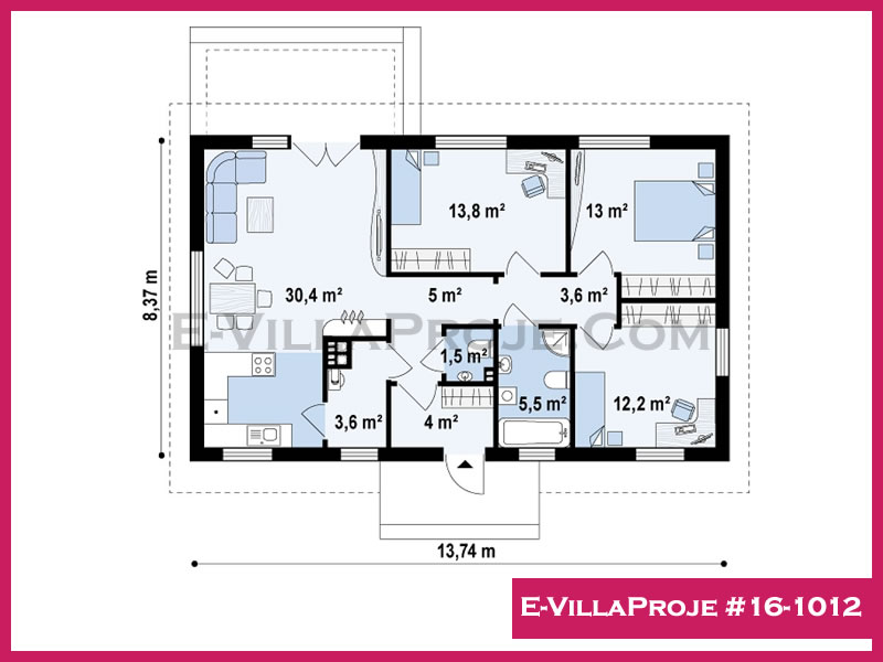 Model 16-1012 — 115 m², 1 Kat thumbnail 2