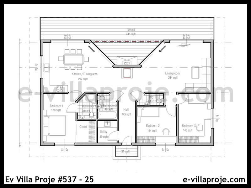 Modell 537-25 — 119 m², 1 Geschoss thumbnail 2