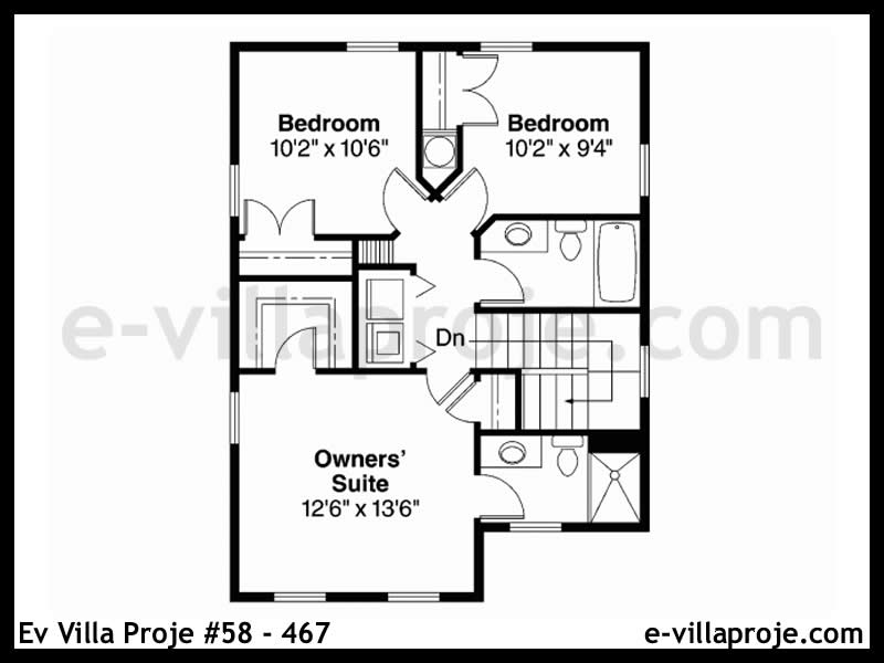Modell 58-467 — 120 m², 2 Geschosse thumbnail 3