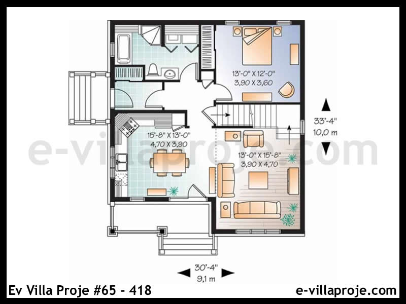 Modell 65-418 — 121 m², 2 Geschosse thumbnail 2