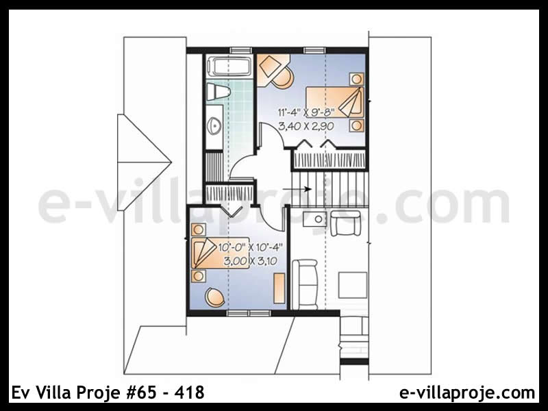 Modell 65-418 — 121 m², 2 Geschosse thumbnail 3