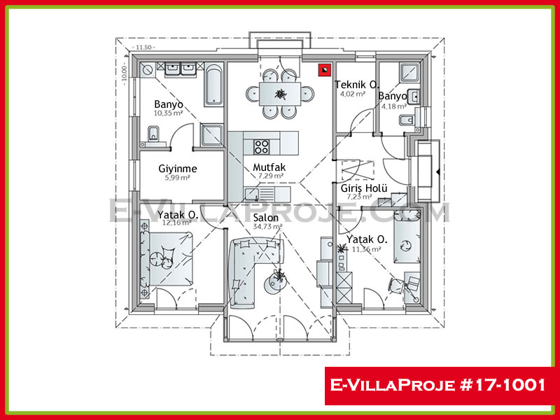 Model 17-1001 — 121 m², 1 Kat thumbnail 2