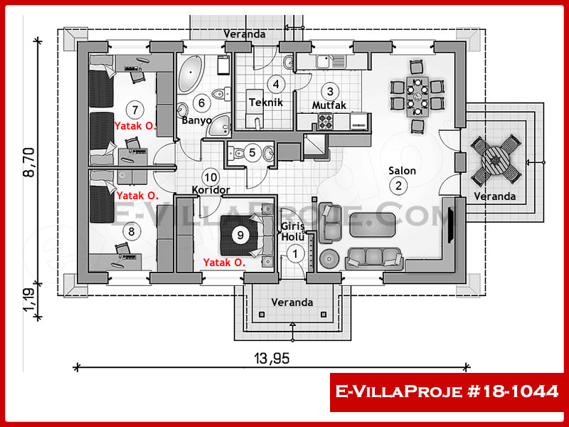 Model 18-1044 — 122 m², 1 storey thumbnail 2