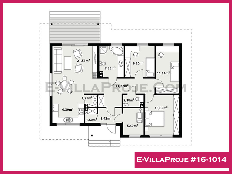Modell 16-1014 — 125 m², 1 Geschoss thumbnail 2