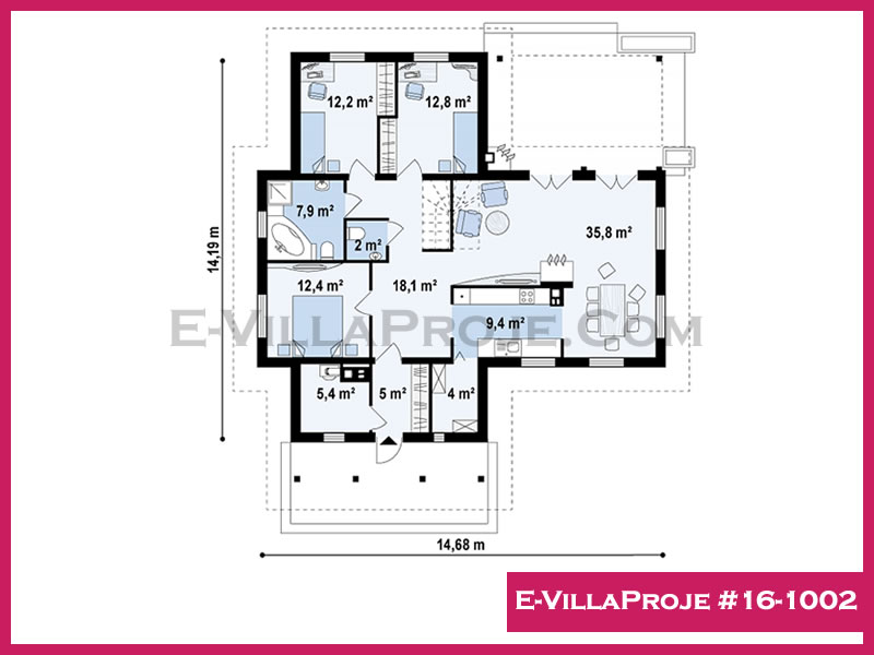 Modell 16-1002 — 125 m², 1 Geschoss thumbnail 2