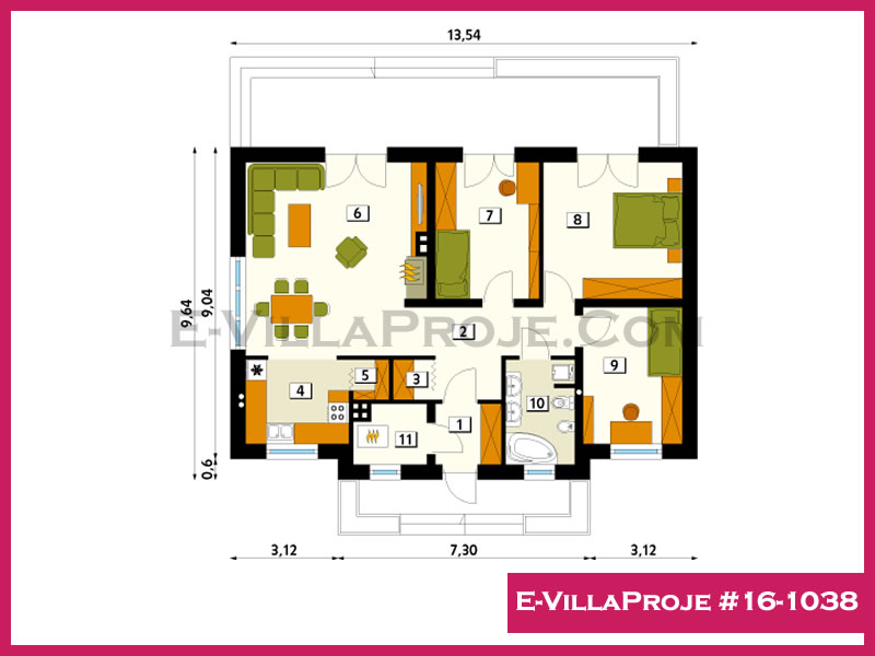 Model 16-1038 — 127 m², 1 Kat thumbnail 2
