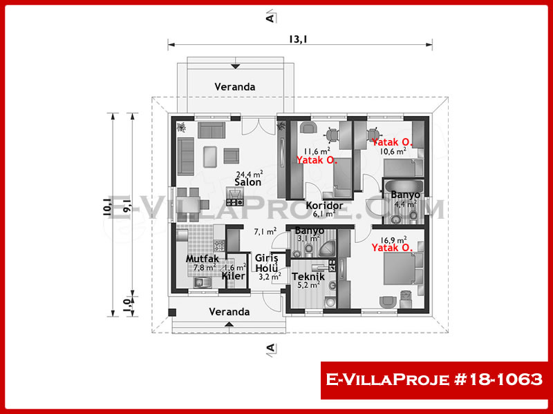 Model 18-1063 — 127 m², 1 storey thumbnail 2