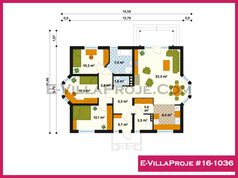 Model 16-1036 — 128 m², 1 Kat thumbnail 2