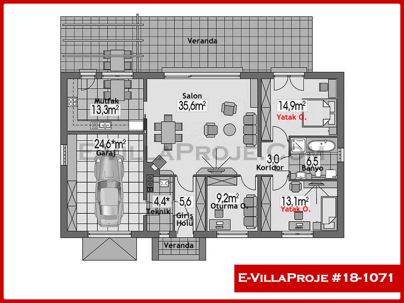 Model 18-1071 — 129 m², 1 storey thumbnail 2