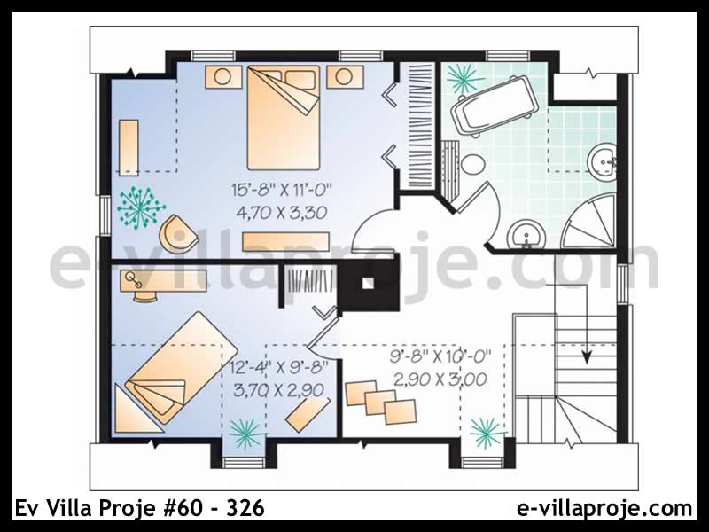 Modell 60-326 — 130 m², 2 Geschosse thumbnail 3