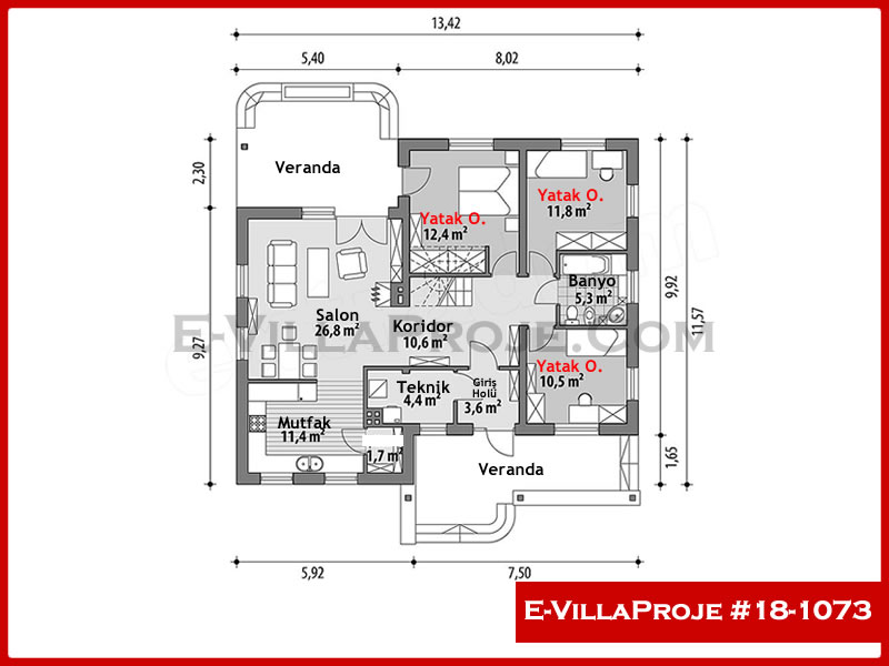 Model 18-1073 — 130 m², 1 Kat thumbnail 2