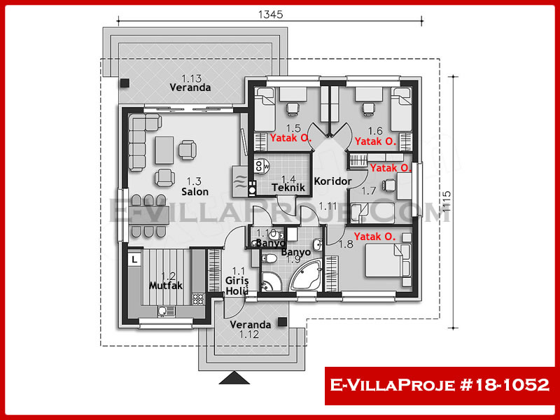 Model 18-1052 — 131 m², 1 Kat thumbnail 2