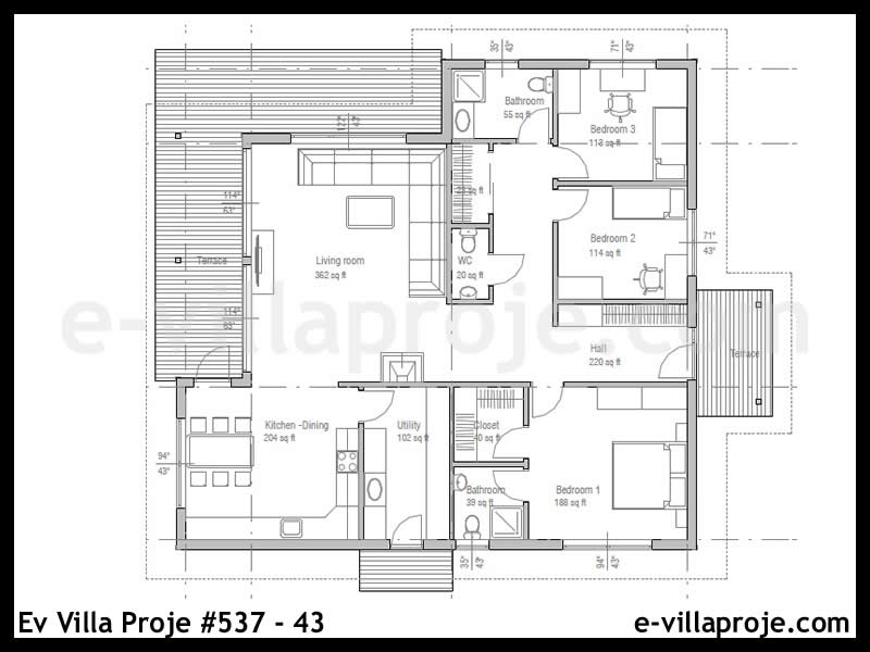 Modell 537-43 — 134 m², 1 Geschoss thumbnail 2