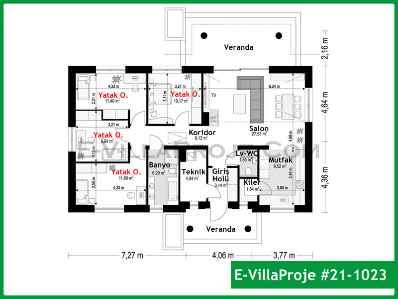 Model 21-1023 — 136 m², 1 Kat thumbnail 2