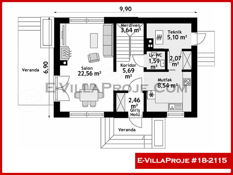 Modell 18-2115 — 137 m², 2 Geschosse thumbnail 2