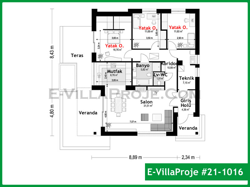 Model 21-1016 — 138 m², 1 Kat thumbnail 2