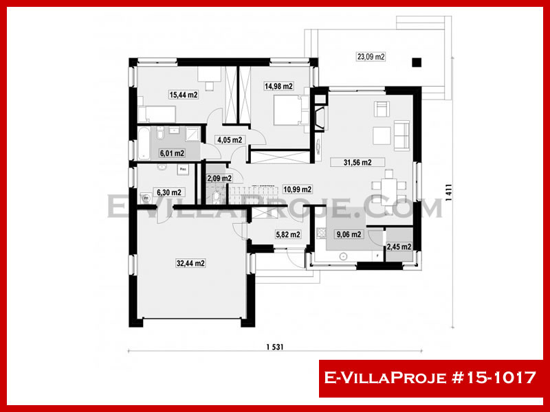 Model 15-1017 — 140 m², 1 storey thumbnail 2