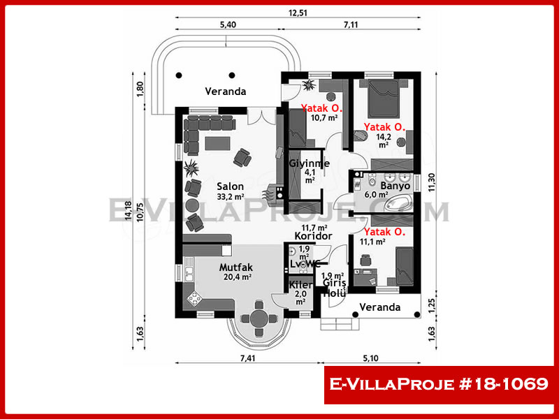 Model 18-1069 — 141 m², 1 Kat thumbnail 2