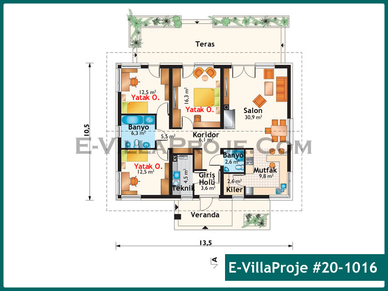 Model 20-1016 — 142 m², 1 Kat thumbnail 2