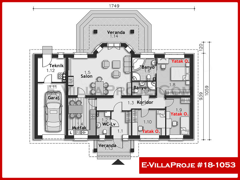 Model 18-1053 — 147 m², 1 storey thumbnail 2