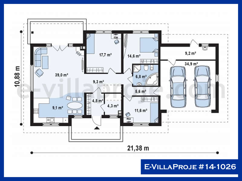 Modell 14-1026 — 148 m², 1 Geschoss thumbnail 2