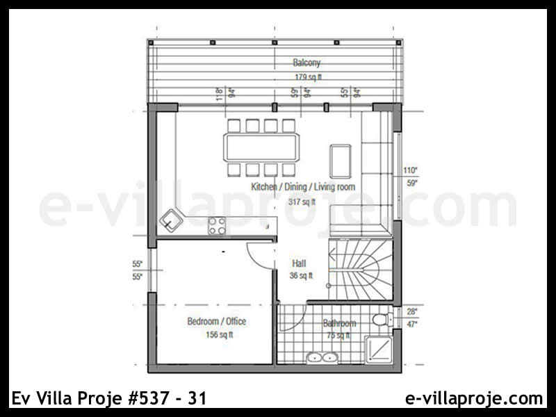 Modell 537-31 — 148 m², 3 Geschosse thumbnail 3