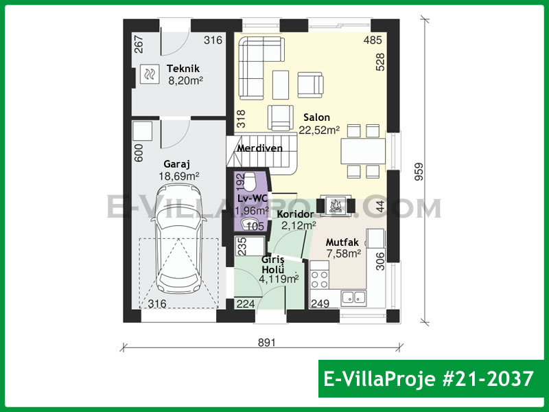 Model 21-2037 — 150 m², 2 storeys thumbnail 2