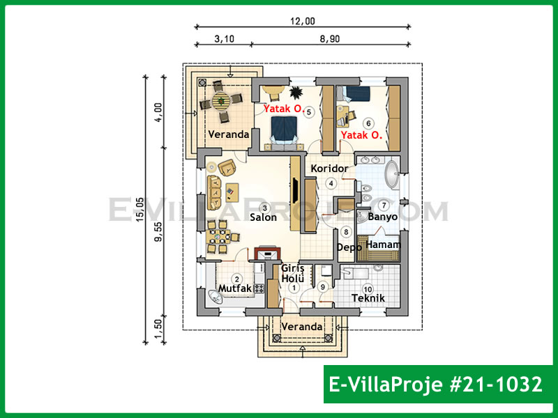 Model 21-1032 — 150 m², 1 Kat thumbnail 2