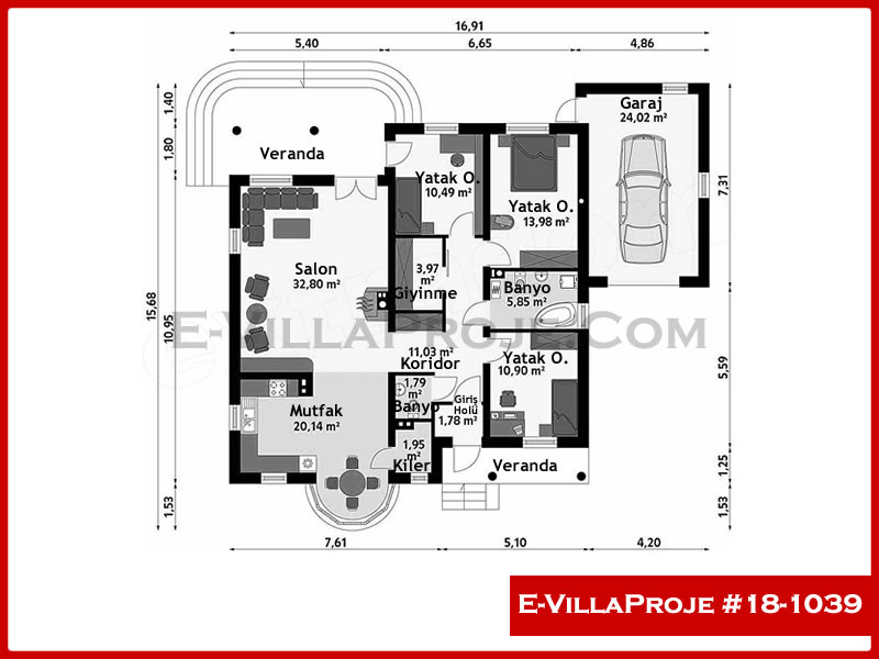 Modell 18-1039 — 150 m², 1 Geschoss thumbnail 2