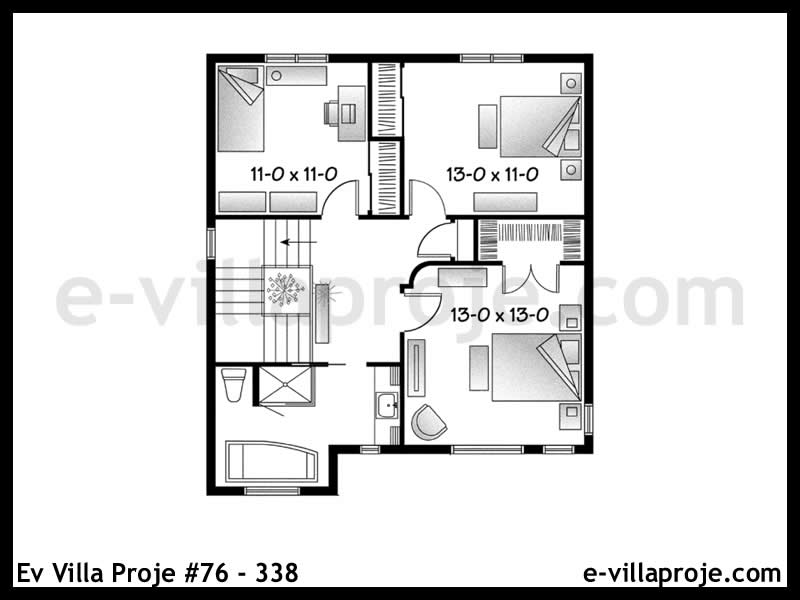 Model 76-338 — 152 m², 2 storeys thumbnail 3