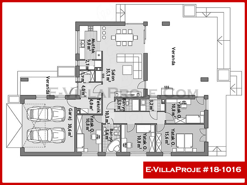 Modell 18-1016 — 158 m², 1 Geschoss thumbnail 2
