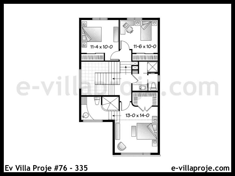 Model 76-335 — 161 m², 2 storeys thumbnail 3