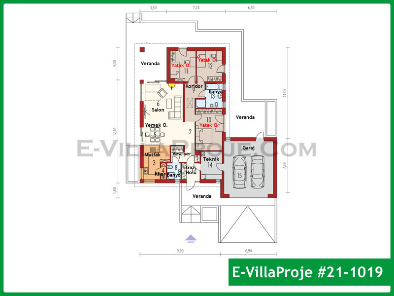 Model 21-1019 — 162 m², 1 storey thumbnail 2