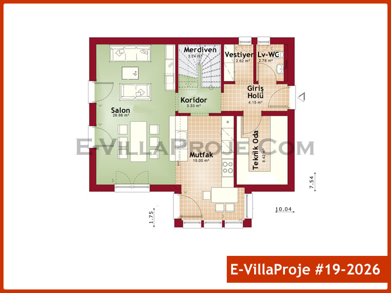 Model 19-2026 — 165 m², 2 Kat thumbnail 2