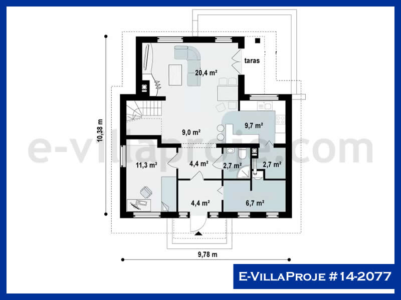 Modell 14-2077 — 184 m², 2 Geschosse thumbnail 2