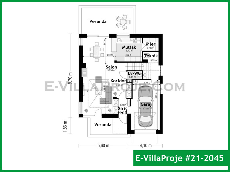Modell 21-2045 — 185 m², 2 Geschosse thumbnail 2