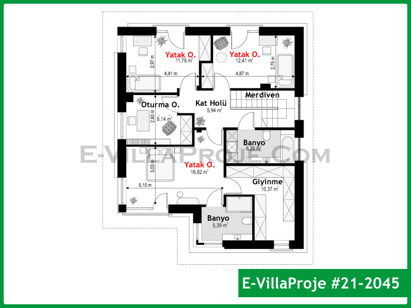 Modell 21-2045 — 185 m², 2 Geschosse thumbnail 3