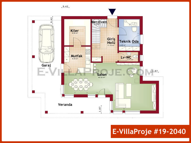 Model 19-2040 — 191 m², 2 Kat thumbnail 2
