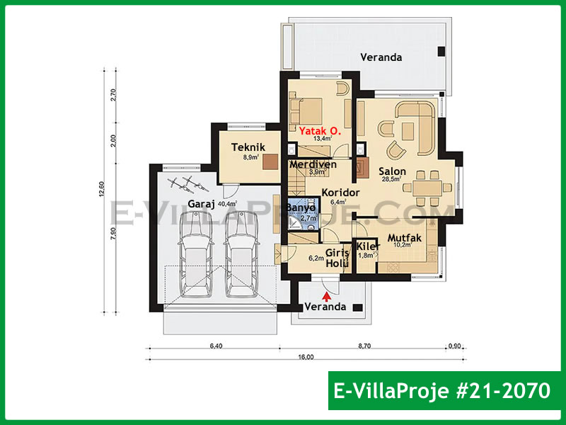 Modell 21-2070 — 191 m², 2 Geschosse thumbnail 2