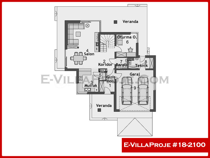Model 18-2100 — 198 m², 2 storeys thumbnail 2